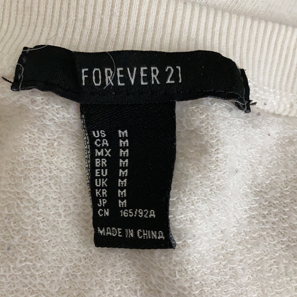 Forever 21. White Pullover Sweater with Lace. - Picture 3 of 3